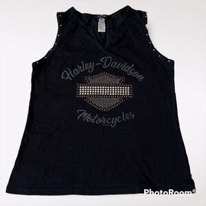 Harley Davidson Motorcycles Barnett Classic Notch Tank top size Large